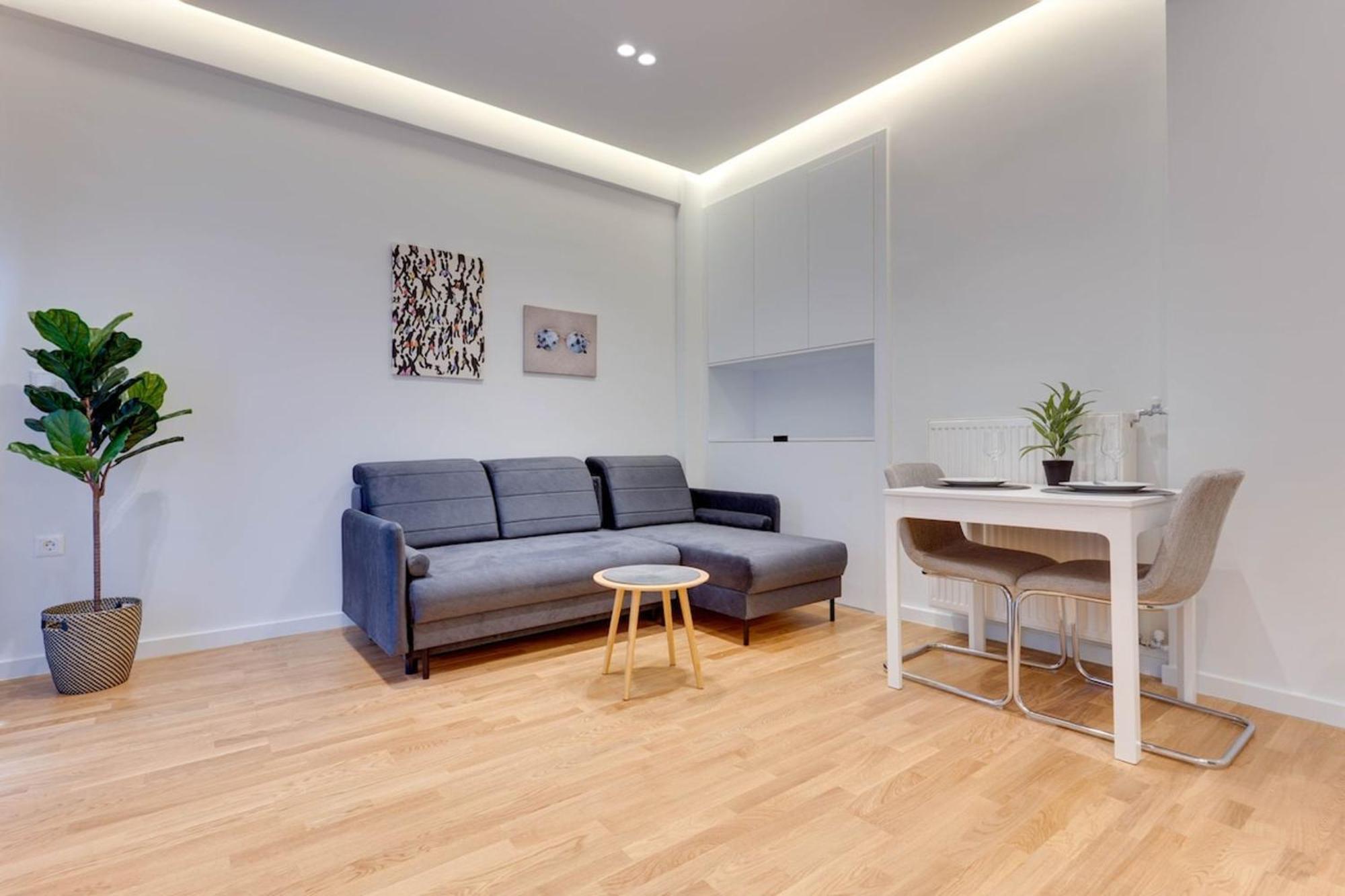 Elegant Flat 5 Walk To Metro Panormou Appartement