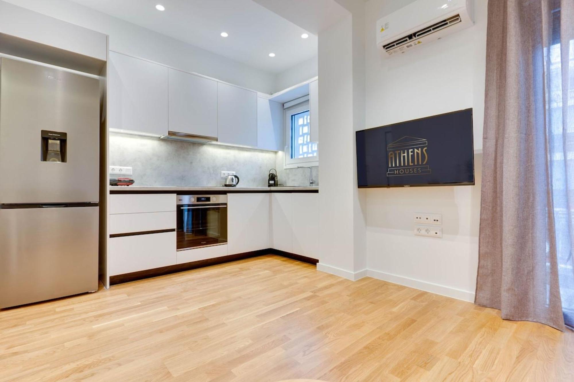 Elegant Flat 5 Walk To Metro Panormou 雅典